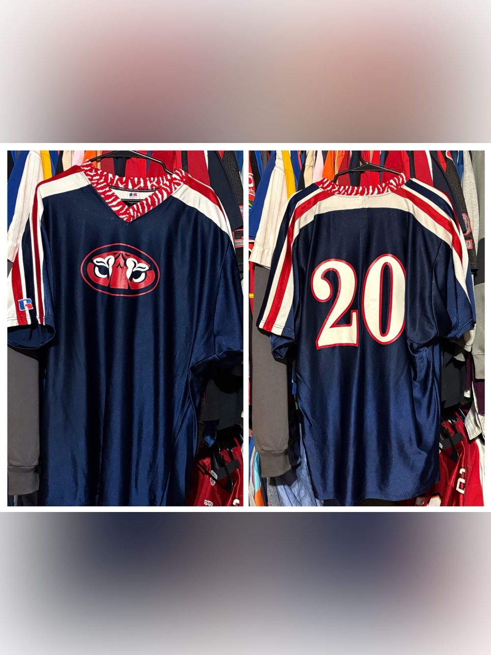 Jackson State Tigers Russell #20 vtg 90s warmup XL 34x29 Deadstock New W/ Defect